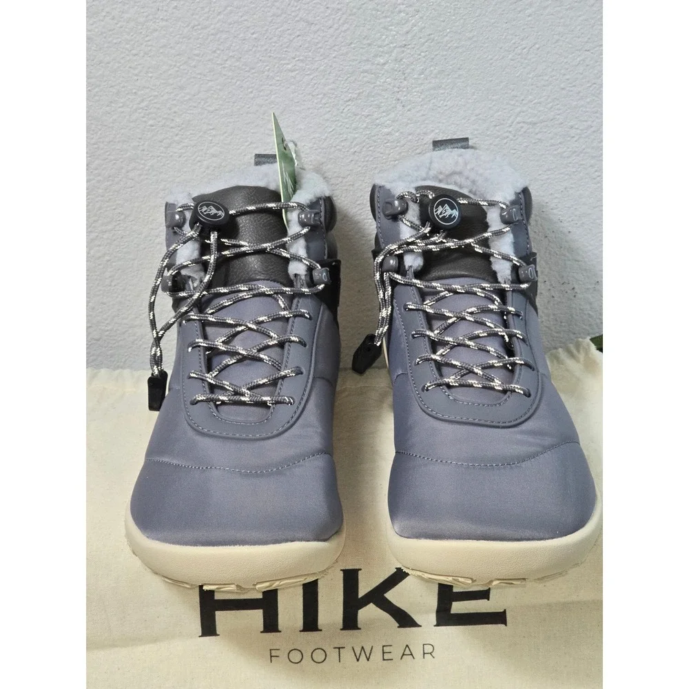 NWT Hike Footwear HF Azura Barefoot Winter Boots Grey Lined EU‎ 39 US 8